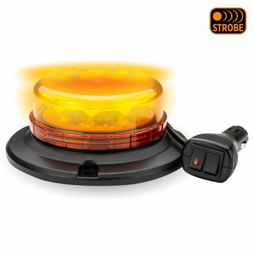 Goldenrod Low Profile Class 1 Amber LED Warning Beacon with 36 Flash Patterns - Vacuum/Magnetic STROBE