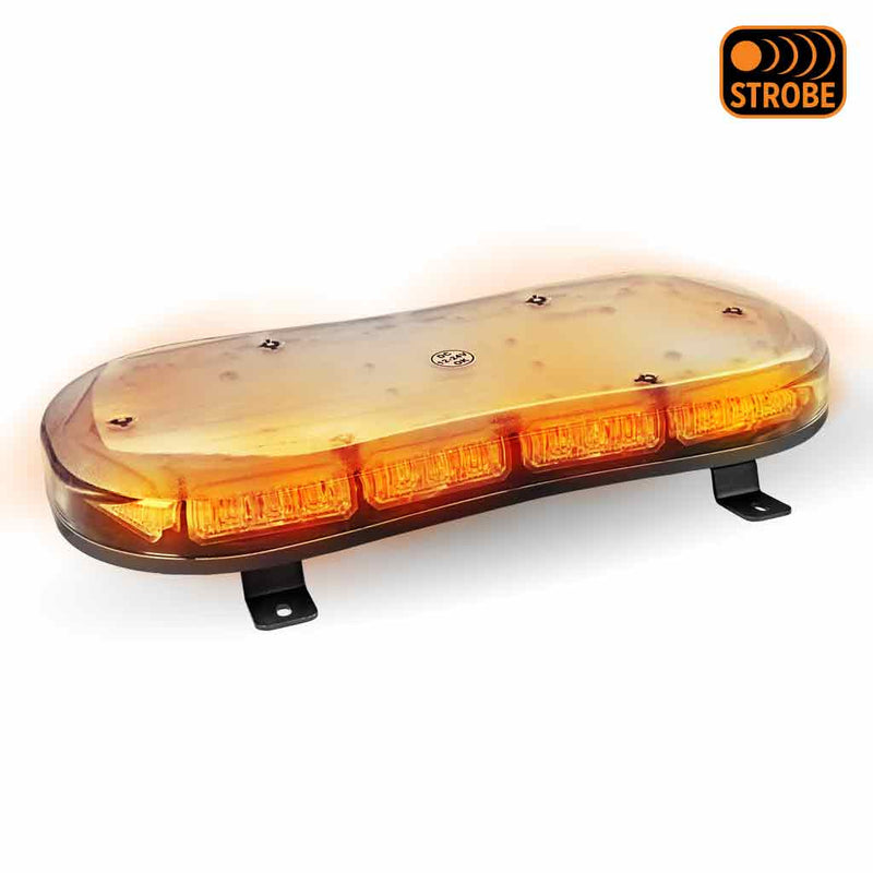 TLED-W17 14" Low Profile Class 1 Amber LED Warning Light Bar with 36 Flash Patterns -Bracket base WARNING/LIGHT BAR Wheat