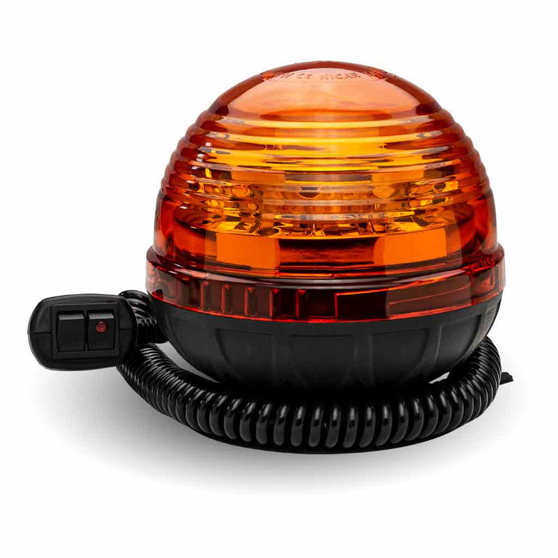 TLED-W2 Amber Dome Vaccum Magnetic 3 Flash Beacon Light - 960 LM (12 Diodes) STROBE Black