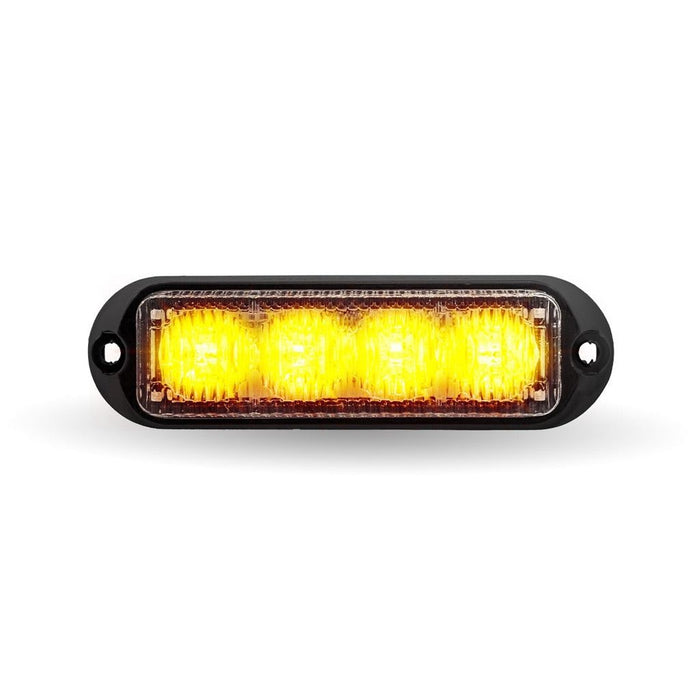 Light Goldenrod 4 Color LED Class 1 Low Profile Warning Strobe with 36 Flash Patterns (4 Diodes) - Amber, White, Green & Blue STROBE