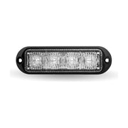 TLED-W3AFC 4 Color LED Class 1 Low Profile Warning Strobe with 36 Flash Patterns (4 Diodes) - Amber, White, Green & Blue STROBE Light Gray