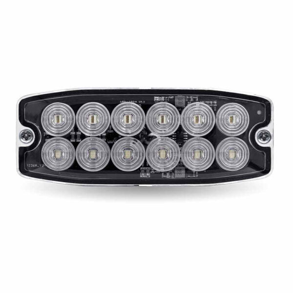 TLED-W412AGDual Solid Color Directional LED Slim Surface Strobe Light – Amber / Green Strobe