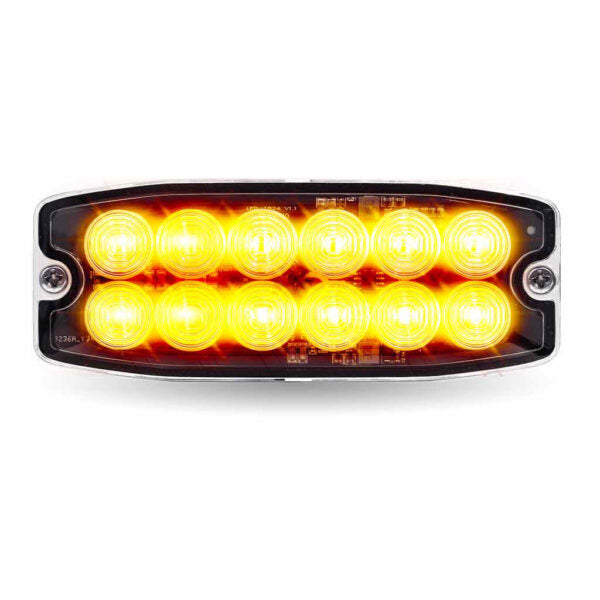 TLED-W412AW Dual Solid Color Directional LED Slim Surface Strobe Light – Amber / White Strobe