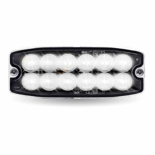 TLED-W412AW Dual Solid Color Directional LED Slim Surface Strobe Light – Amber / White Strobe