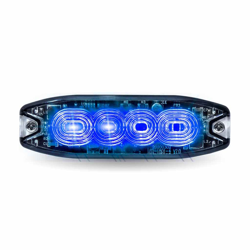 TLED-W44AB Dual Solid Color Directional LED Slim Surface Strobe Light – Amber / Blue Strobe