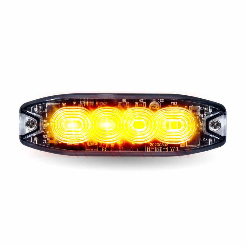 TLED-W44AW Dual Solid Color Directional LED Slim Surface Strobe Light – Amber / White Strobe