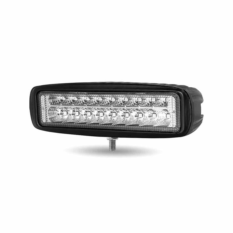 TLED-W4 Universal White Rectangular High Powered LED Work Lamp with Amber Strobe (18 Diodes) - 1400 Lumens Work light Light Gray