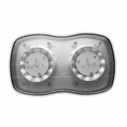 Permanent Mount 3 Flash Light Bar - 1440 LM (18 Diodes) STROBE Gray