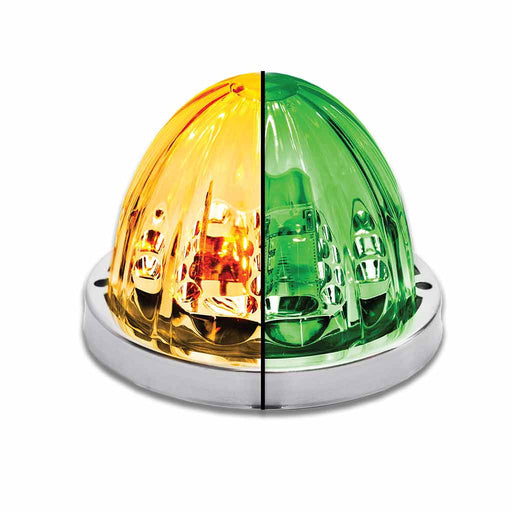 Tan Dual Revolution Amber/Green Watermelon LED with Reflector Cup & Lock Ring (19 Diodes) Watermelon Light