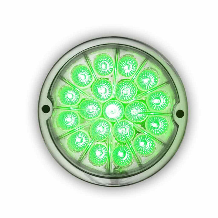 Gray Dual Revolution Amber/Green Watermelon LED with Reflector Cup & Lock Ring (19 Diodes) watermelon sealed led