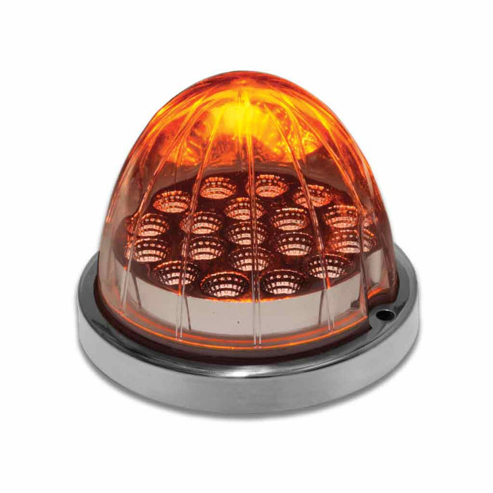 Sienna Dual Revolution Amber/Pink Watermelon LED with Reflector Cup & Lock Ring (19 Diodes) watermelon sealed led