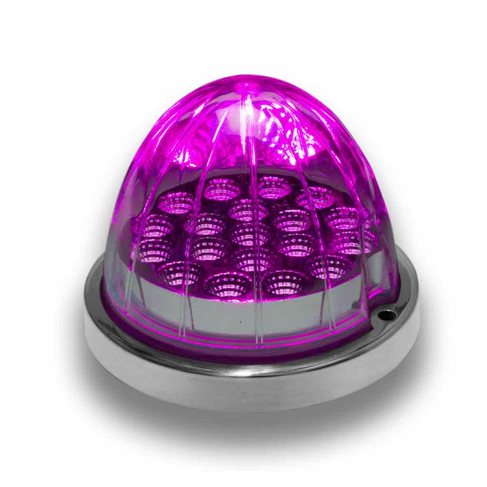 Dark Gray Dual Revolution Amber/Purple Watermelon LED with Reflector Cup & Lock Ring (19 Diodes) watermelon sealed led