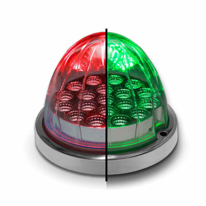 Dark Slate Gray Dual Revolution Red/Green Watermelon LED with Reflector Cup & Lock Ring (19 Diodes) watermelon sealed led