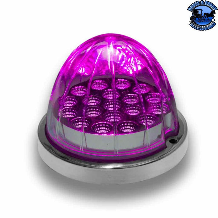 Dark Gray Dual Revolution Red/Purple Watermelon LED with Reflector Cup & Lock Ring (19 Diodes) tled-wxrp watermelon sealed led