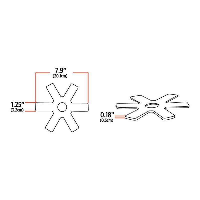 8" Star Blue LED for 15" Donald. & Vortox Air Breather (24 Diodes) Air Cleaner Light Gray