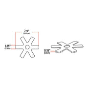 8" Star Red LED for 15ö Donaldson & Vortox Air Breather (24 Diodes) Air Cleaner Light Gray