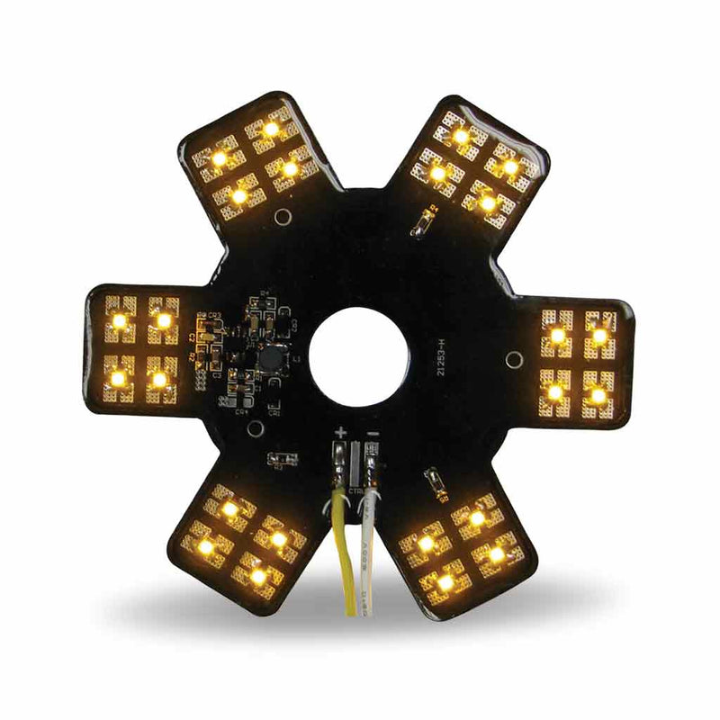 TLED-X3A 5" Star Amber LED for 13" Donaldson Air Breather (24 Diodes) Air Cleaner Tan