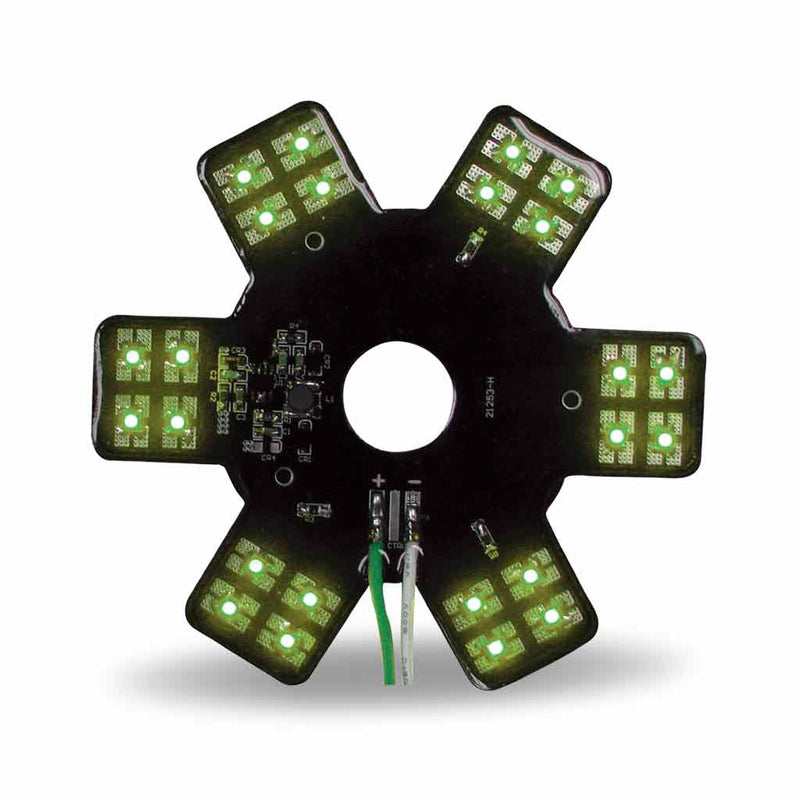TLED-X3G 5" Star Green LED for 13" Donaldson Air Breather (24 Diodes)" Air Cleaner Light Gray