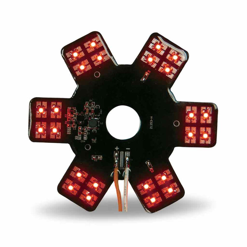 TLED-X3R 5" Star Red LED for 13" Donald. Air Breather (24 Diodes) Air Cleaner Tan