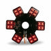 Tan 5" Star Red LED for 13" Donald. Air Breather (24 Diodes) 5" STAR