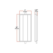 TM-2008 Heated West Coast Mirror – 7″ Wide x 16″ High Mirror Light Gray