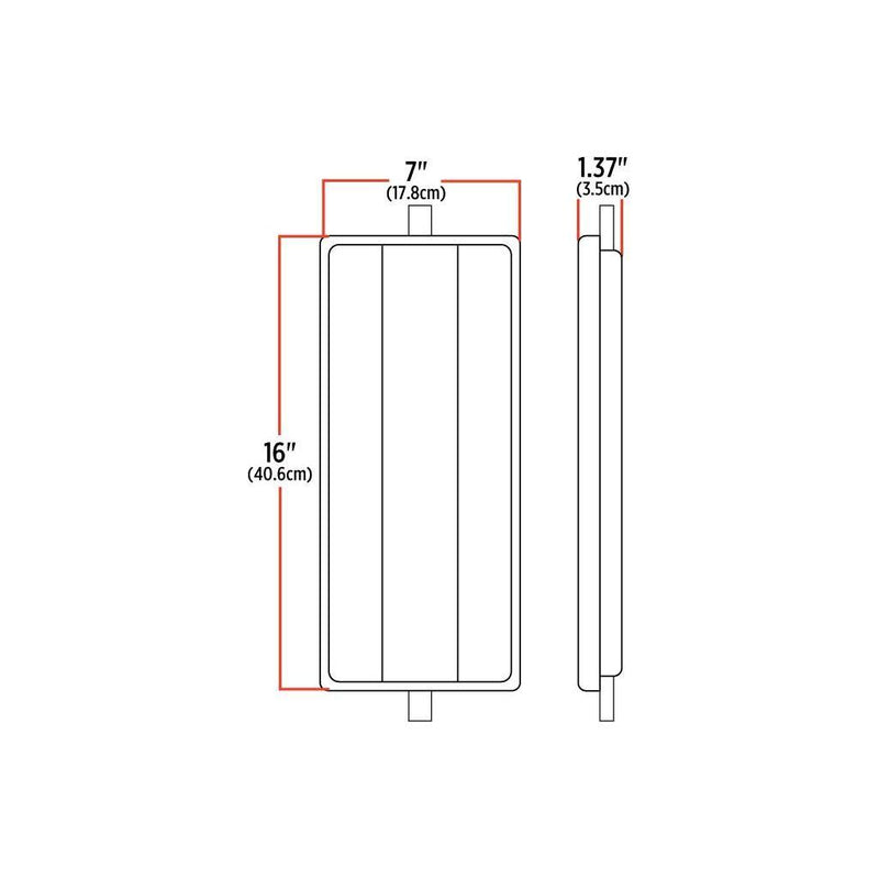 TM-2009 West Coast Mirror – 7″ Wide x 16″ High Mirror Light Gray