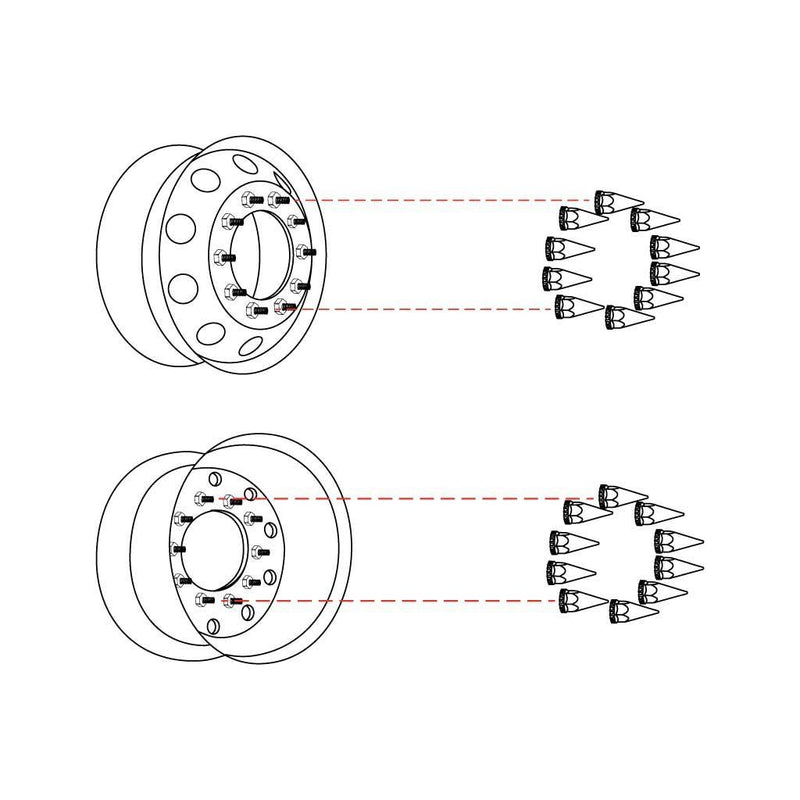TNUT-C4 Complete Nut Cover Kit – 33mm Pointed Threaded Nut Covers with Flange | 60 Nut Covers NUT COVER Lavender