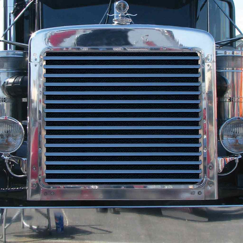 TP-1002 Peterbilt 379 Short Hood Louvered Grill (15 Bars) Dark Slate Gray