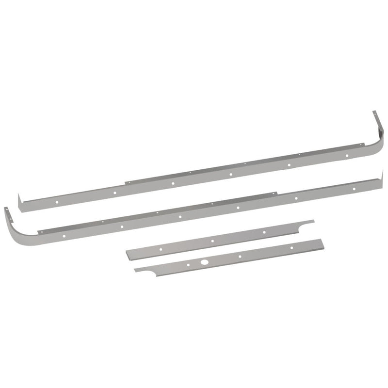 TP-10142 Peterbilt 579 Cab & 72" Sleeper Panel Kit for Exhaust with 1 Block Heater Hole & 18 Slotted Light Holes - Long Hood Dark Gray