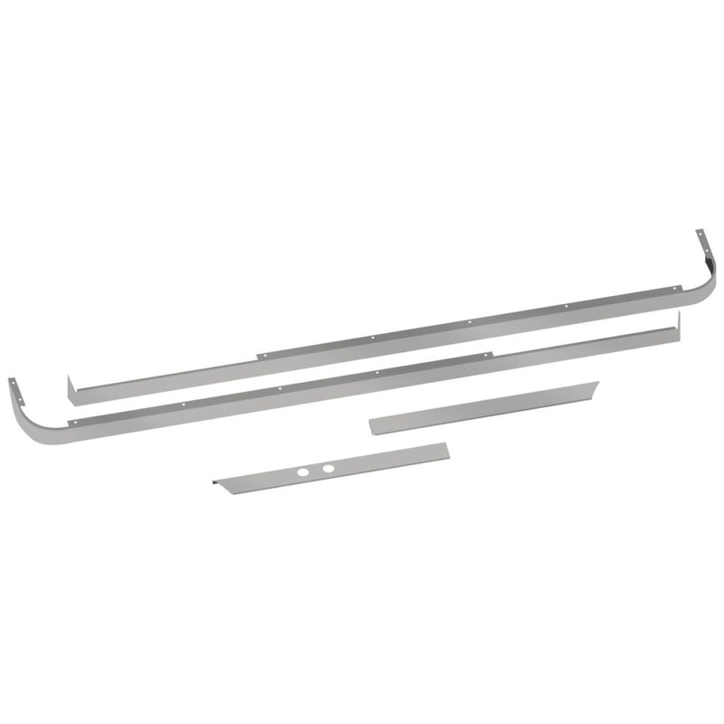 TP-10153 Peterbilt 579 Blank Cab, 80" Sleeper & Extension Panel Kit for Short Hood Models & Cab Exhaust - 2 Blockheater Holes Dark Gray