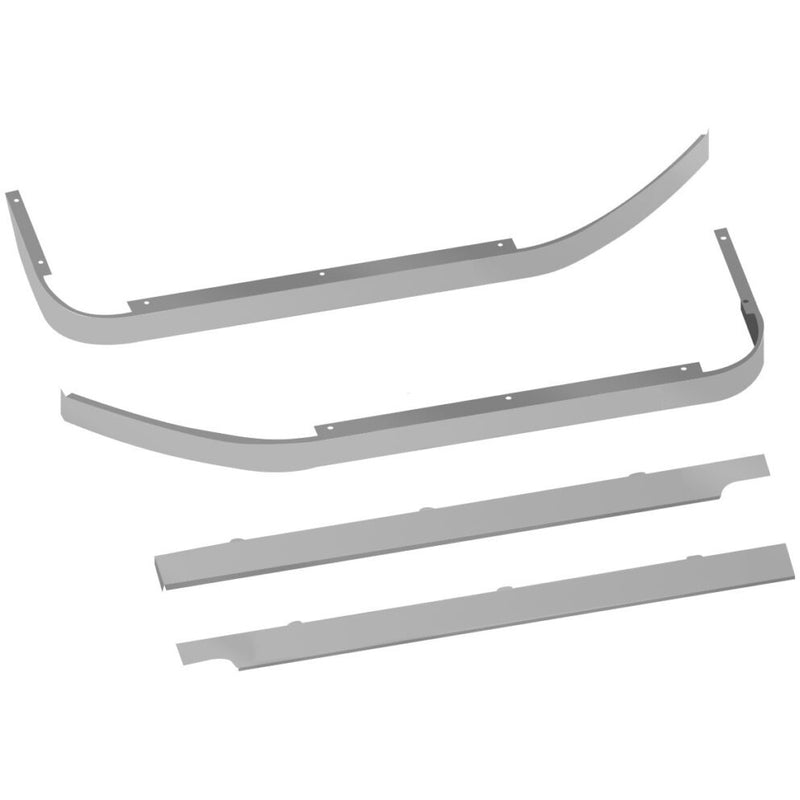 TP-10163 Peterbilt 579 Cab, & 44" Sleeper Panel Kit for Long Hood Models with 10 Slotted Light Holes - No Blockheater Hole Dark Gray