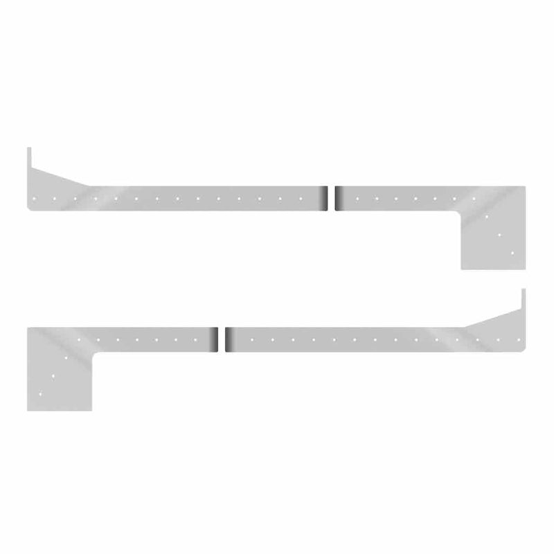 TP-10220 Peterbilt 379 Stainless Steel “Southern Style” 6" Cowl, Cab, 70" Sleeper & Extension Kit with 48 x 3/4" Button Light Holes CAB PANEL Light Gray