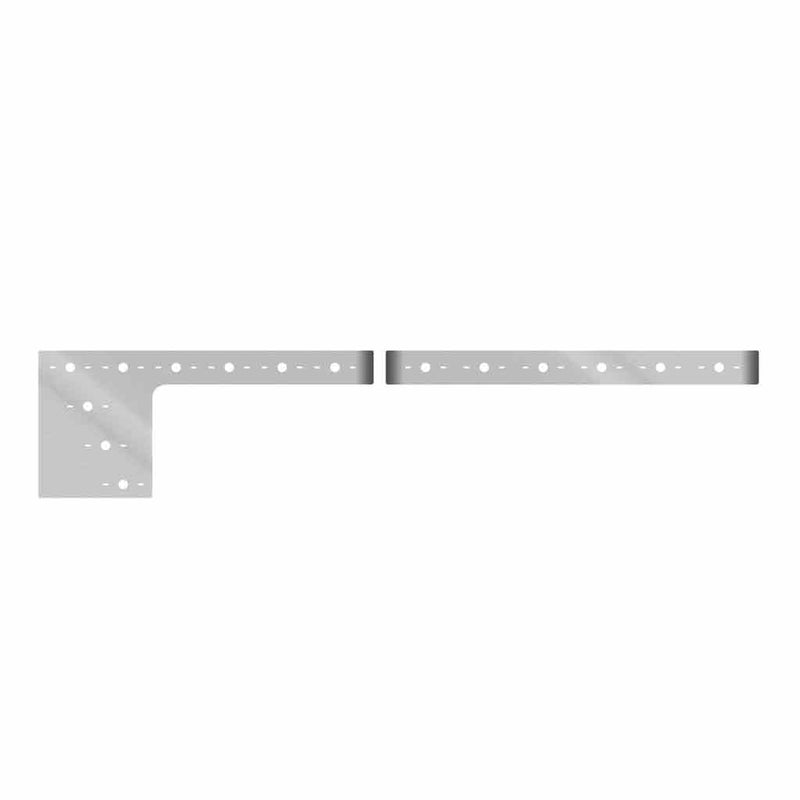 TP-1062 Peterbilt 379 Stainless Steel “Southern Style” 6" Cowl, Cab, & 63" Sleeper Kit with 30 Slotted Light Holes Gray