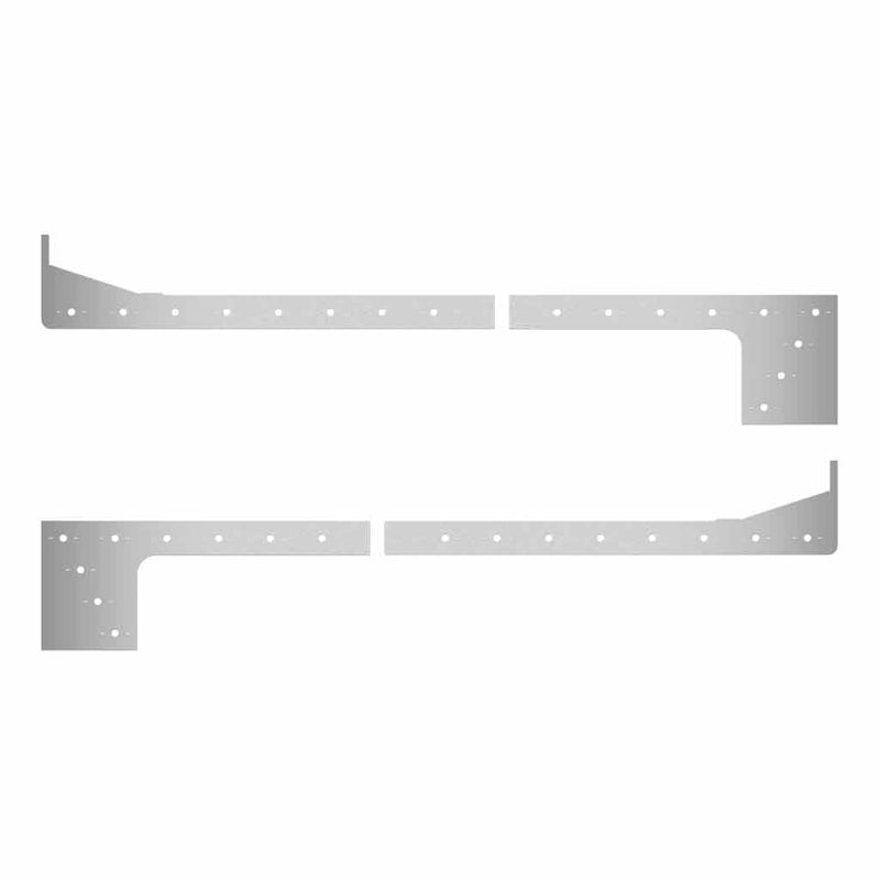 TP-1063 Peterbilt 379 Stainless Steel “Southern Style” 6" Cowl, Cab, 63" Sleeper & Extension Kit with 34 Slotted Light Holes Light Gray