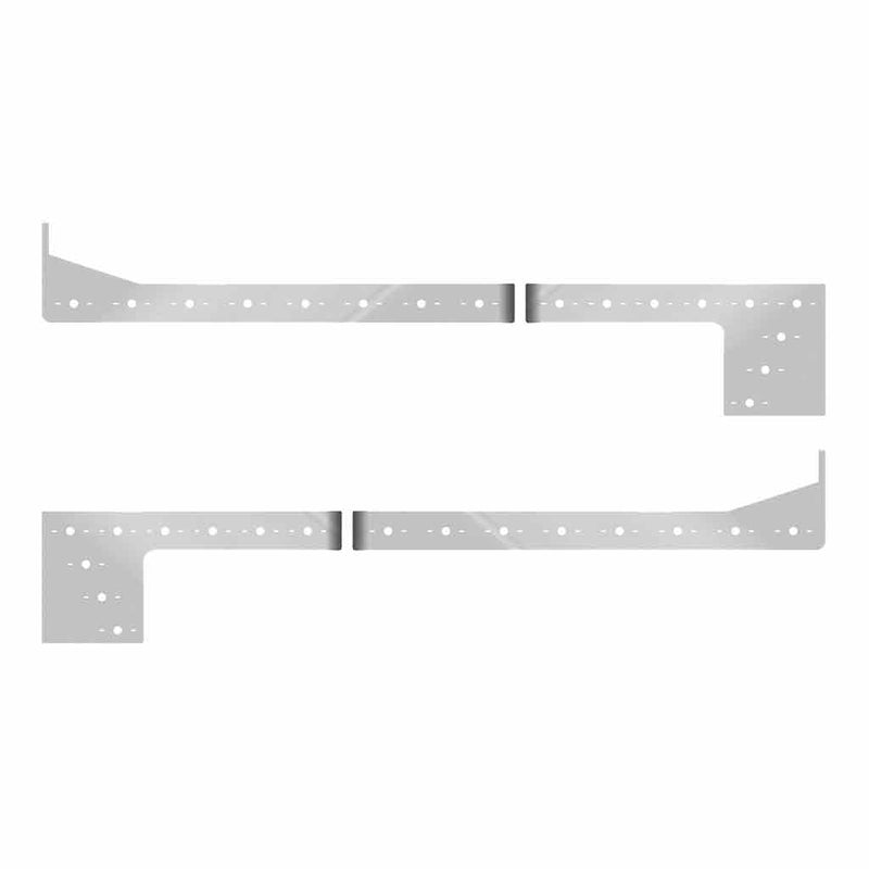 Peterbilt 379 Stainless Steel “Southern Style” 9" Cowl, Cab, 70" Sleeper & Extension Kit with 28 Slotted Light Holes Light Gray