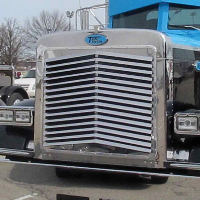 TP-1102 Peterbilt 379 Extended Hood Angled Louvered Grill Dark Slate Gray