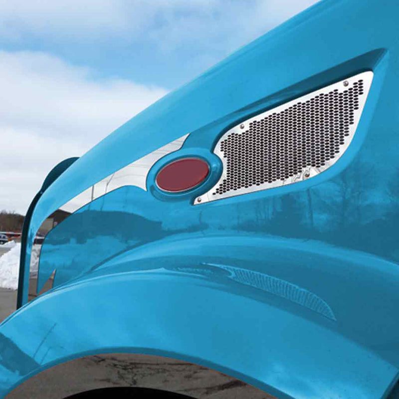 TP-1129 Peterbilt 579 Side Hood Trim Steel Blue