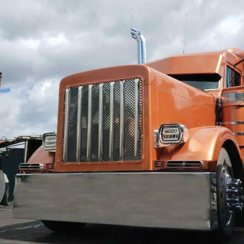 TP-1143 Peterbilt Half Moon Vertical Grill Bar - 33.5" Gray