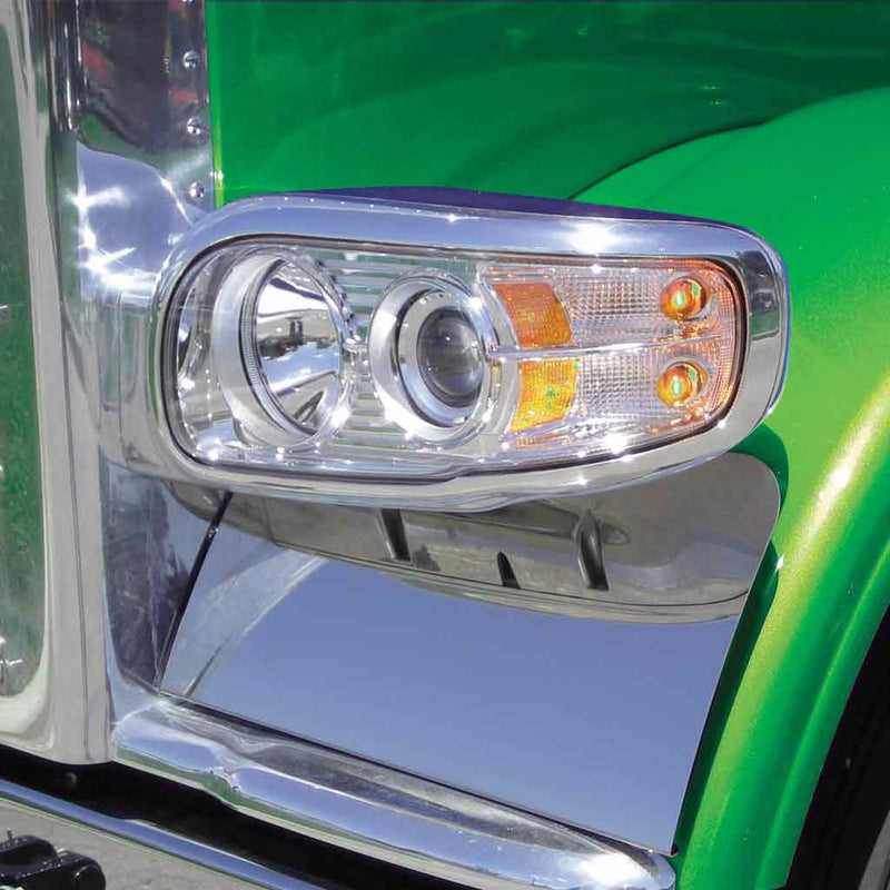 TP-1228 Peterbilt 389 Fender Guard (2008+) Headlight Fender Guards Dim Gray