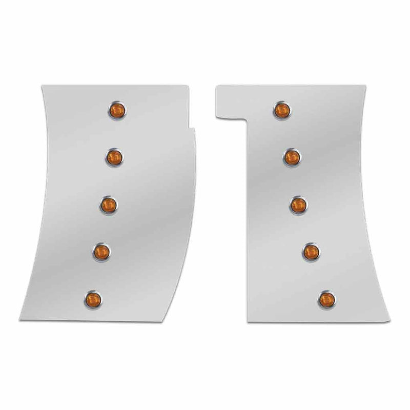 TP-13120L Peterbilt 389 Deluxe Cowl Panel with 10 Button LEDs (2014+) Cowl Panel Light Gray