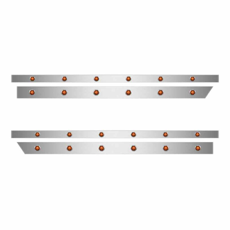 TP-13121L Peterbilt 389 Deluxe Cab Panel with 12 Button LEDs (2014+) CAB PANEL Light Gray