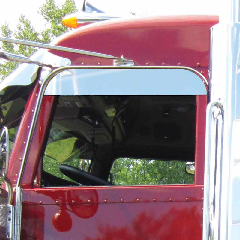 TP-1437 Peterbilt 5" Chop Top Window Panel - Cab Mounted Mirror WINDOW CHOP TOP Dim Gray