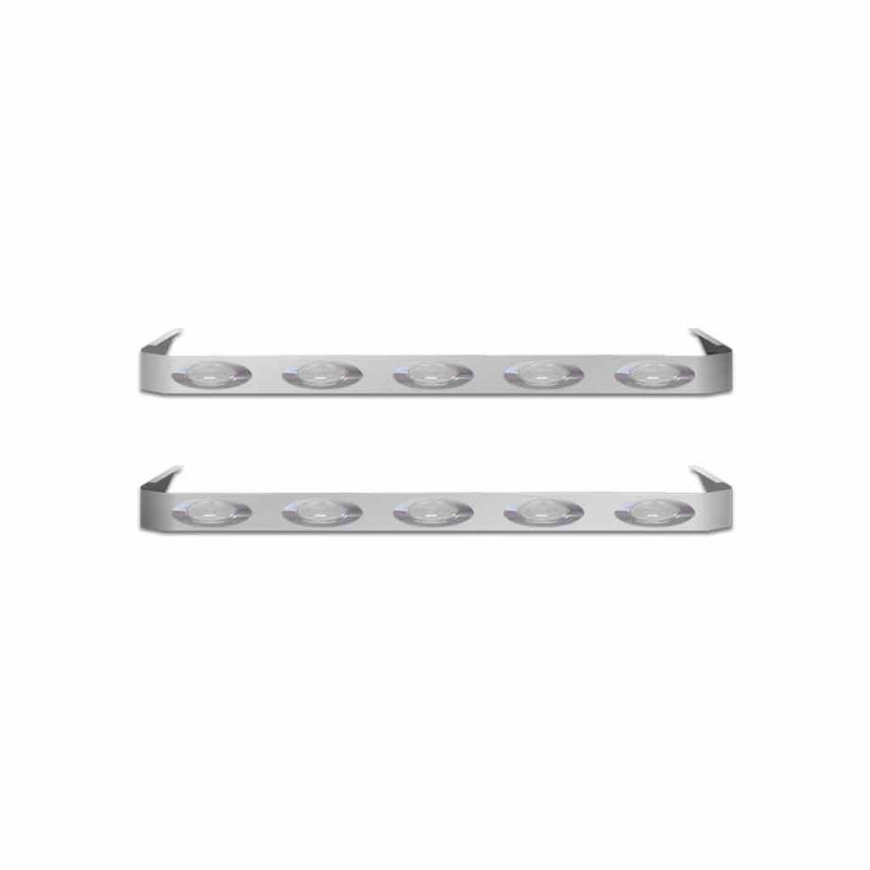 TP-1503LMC 63" Peterbilt 379 Sleeper Panel with 10 Clear G4 LEDs SLEEPER PANEL Gray