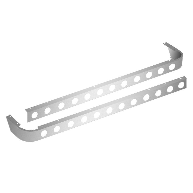 TP-1590 Peterbilt 389 70" Sleeper Panel without Extender with 24 x 2" Light Holes (2007 - 2010) SLEEPER PANEL Light Gray