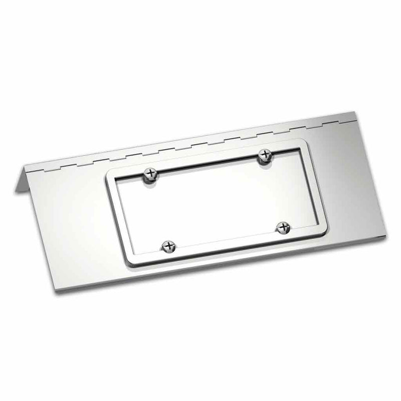TP-1701 Peterbilt 388 - 389 License Plate / Tag Swing Plate - 1 Plate License Plate Holder Light Gray