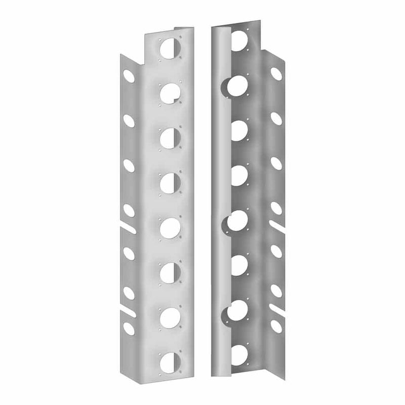 TP-1840 Peterbilt 379 Front Air Cleaner Light Bar with 16 Slotted Light Holes FRONT AIR CLEANER Dark Gray