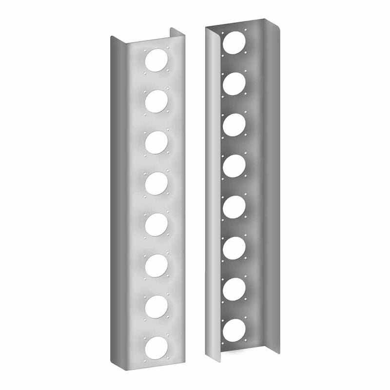 TP-1855 Peterbilt 389 Standard Front Air Cleaner Light Bar with 16 Slotted Light Holes (2005+) FRONT AIR CLEANER Light Slate Gray