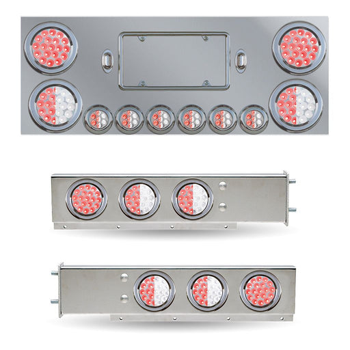 Gray TRX-SPC32 Dual LED Mud Flap Hangers & Center Panel Rear Accessory Kit (3 3/4″ Bolt Spacing) REAR CENTER PANEL