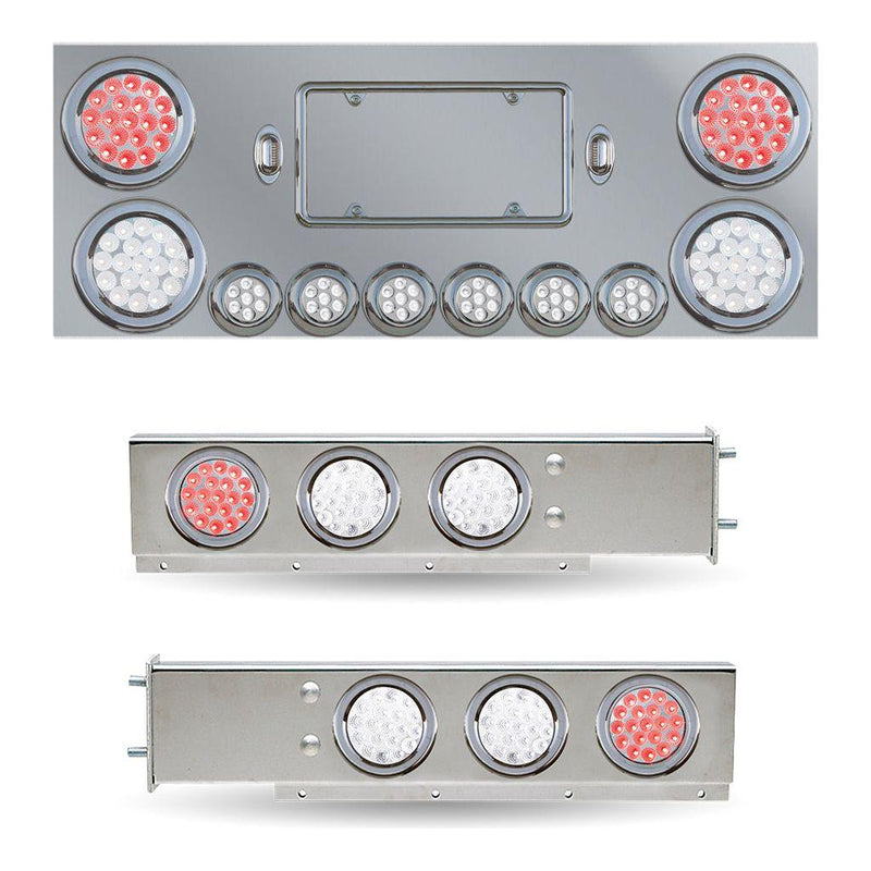 TRX-SPC32 Dual LED Mud Flap Hangers & Center Panel Rear Accessory Kit (3 3/4″ Bolt Spacing) REAR CENTER PANEL Gray