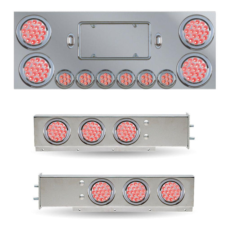 TRX-SPC33 Dual LED Mud Flap Hangers & Center Panel Rear Accessory Kit (2 1/2″ Bolt Spacing) REAR CENTER PANEL Dark Gray